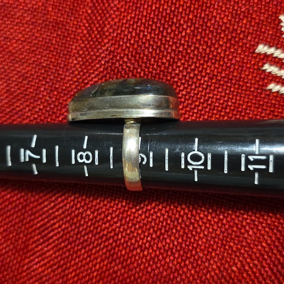 Vintage Labradorite Gemstone Ring in 925 Sterling Silver - Picture 7 of 8